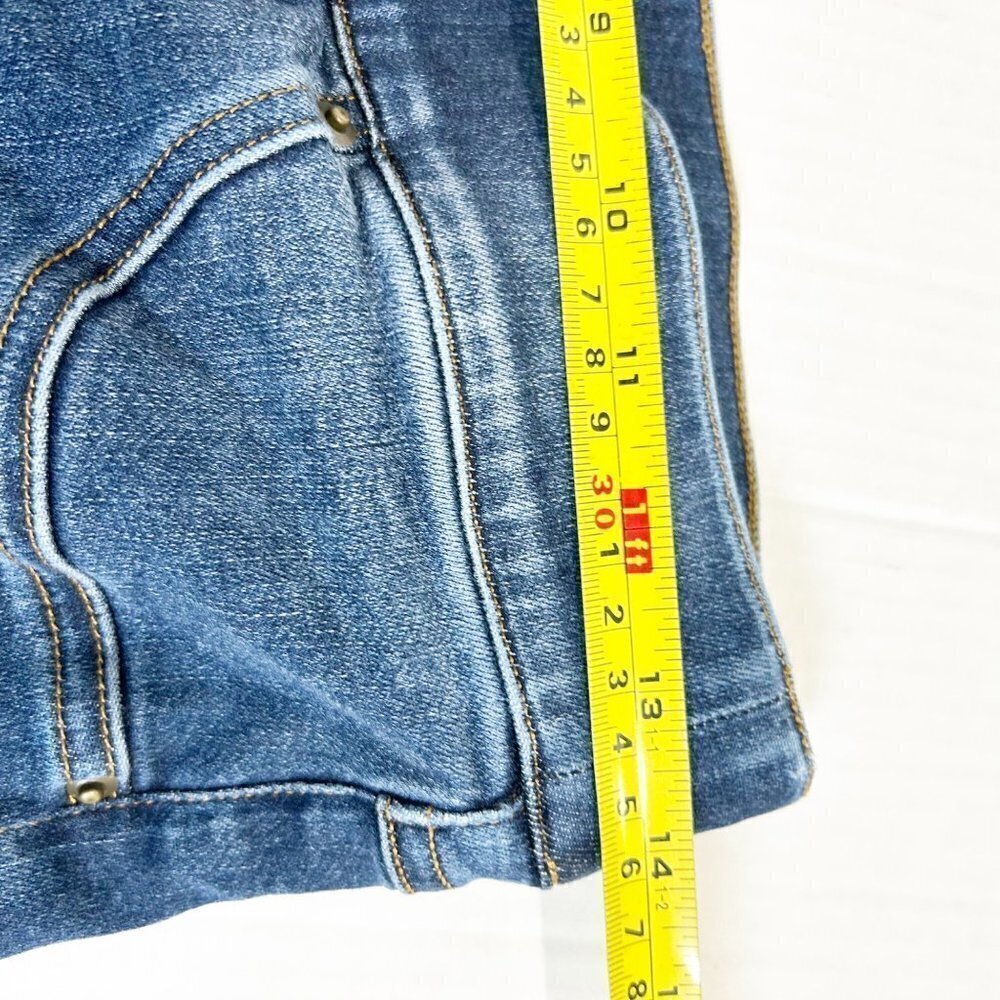 🌷Sale Spanx Distressed Ankle Skinny Jeans Size Medium Medium Wash Released Hem - Picture 12 of 14